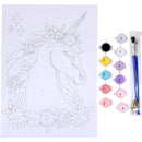 Tela Com Moldura E Aguarelas Para Pintar Números