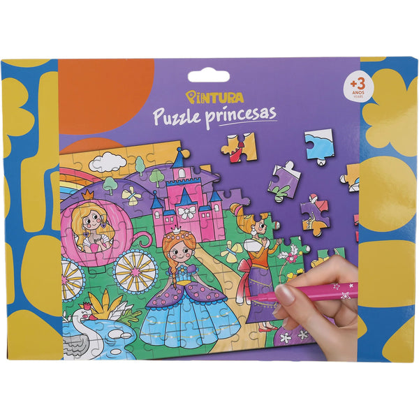Puzzle 80 Peças Para Pintar E Montar