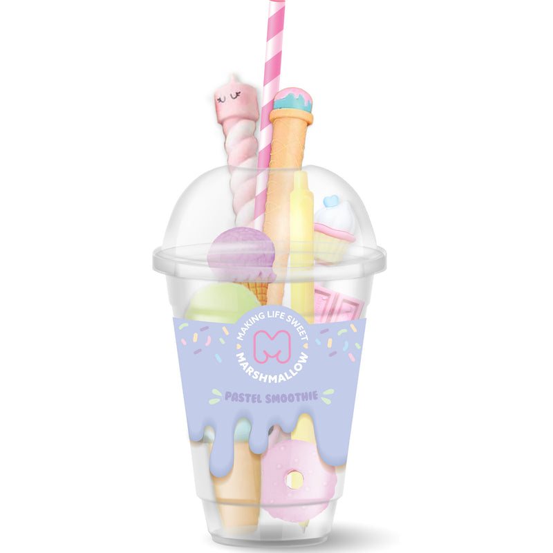 Set Escrita 6Unidades+Copo Smoothie Marshmallow