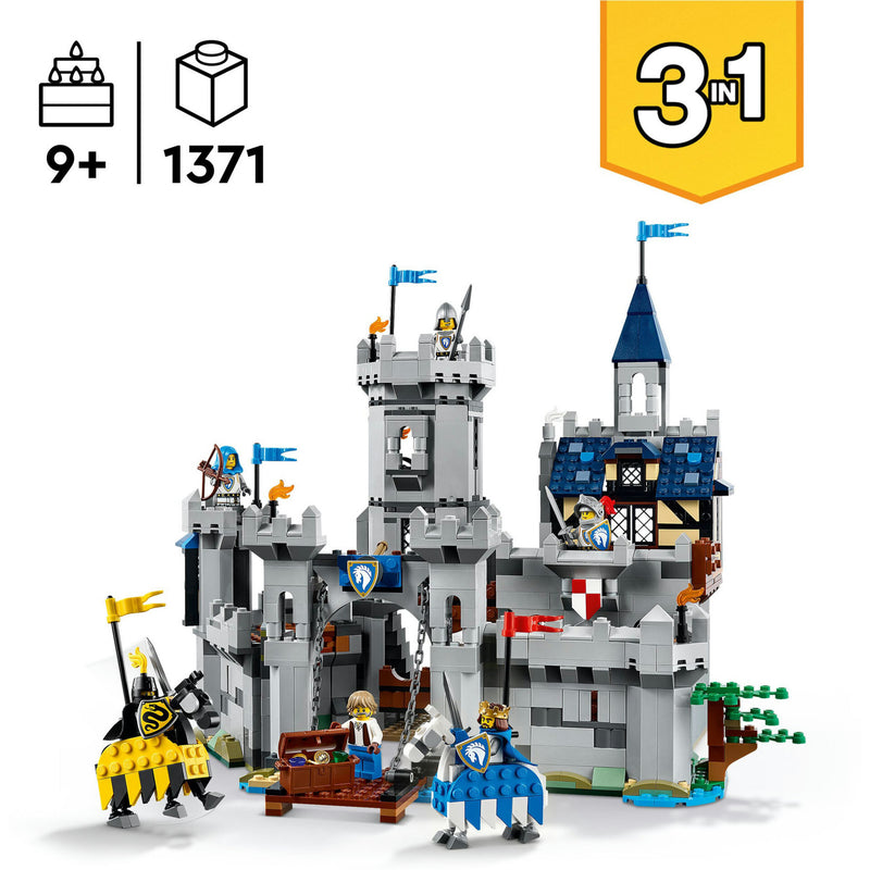 Castelo Medieval Com Cavaleiro E Cavalo