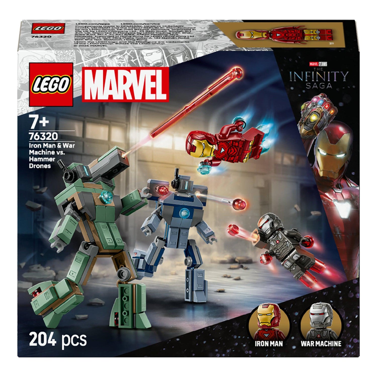 LEGO Marvel - Iron Man E Máquina De Guerra Vs Drones - 76320
