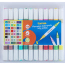 Marcadores Acrílicos Dupla Ponta 2 Cores 24 Unidades