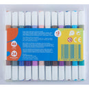 Marcadores Acrílicos Dupla Ponta 2 Cores 24 Unidades