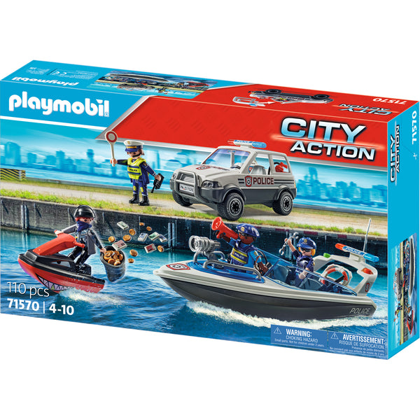 Perseguição Policial Na Água Playmobil
