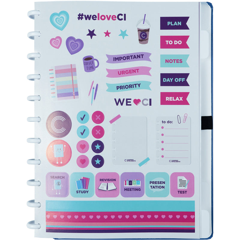 Caderno Inteligente Grande Premier Azul CI