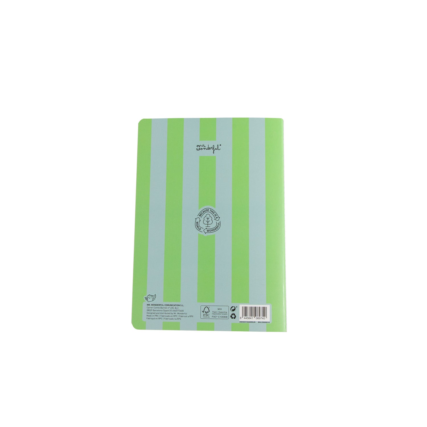 Caderno A5 Riscas - Verde E Azul