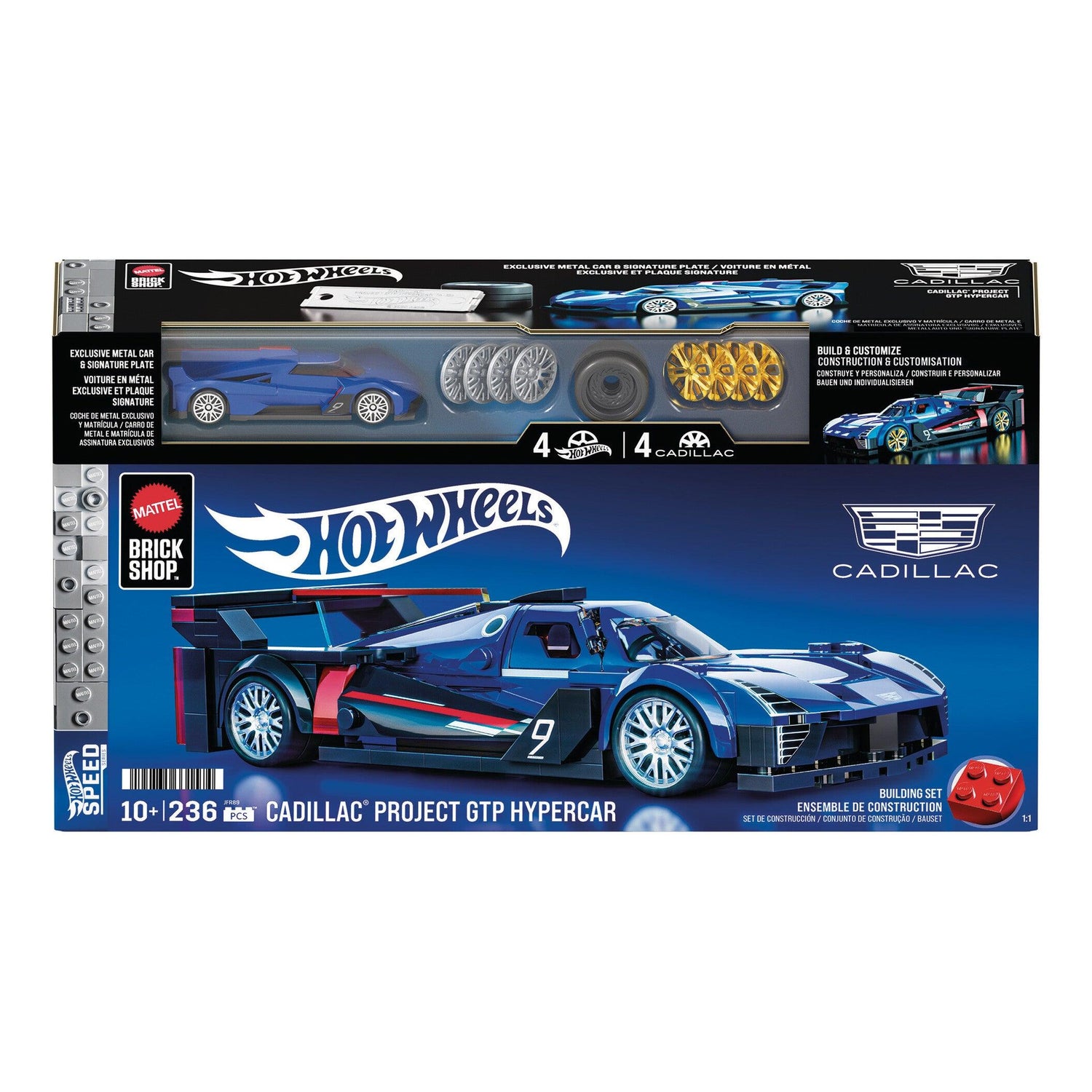 Hot Wheels - Kit de Construção Cadillac Project GTP Hypercar 230 Peças