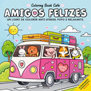 Amigos Felizes de Coloring Book Cafe