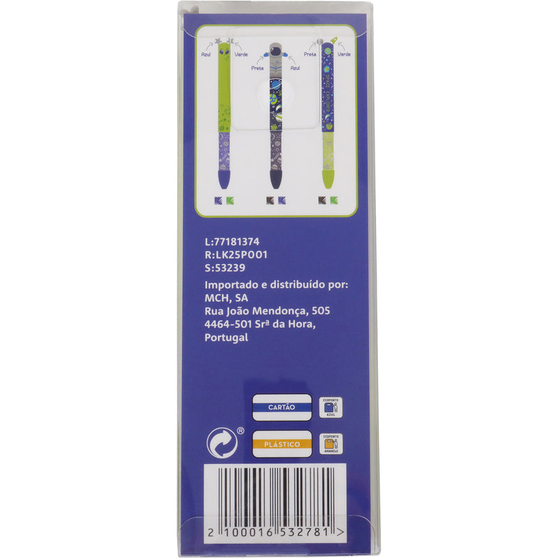 Esferográfica 2 Cores 3Unidades