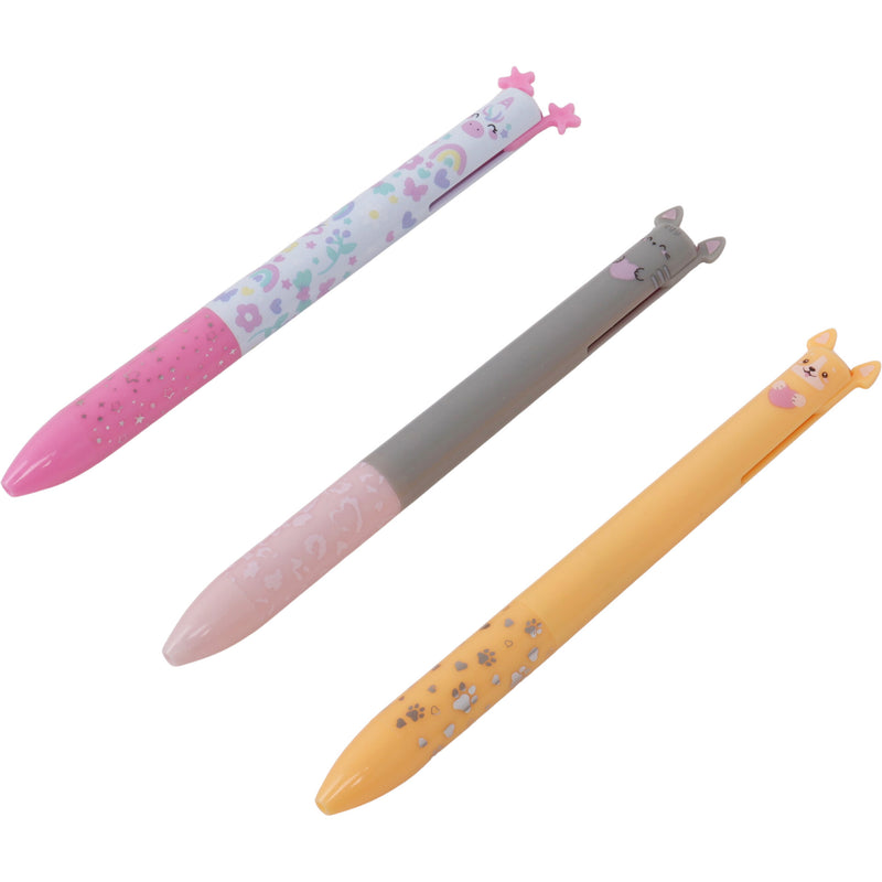 Esferográfica 2 Cores 3Unidades