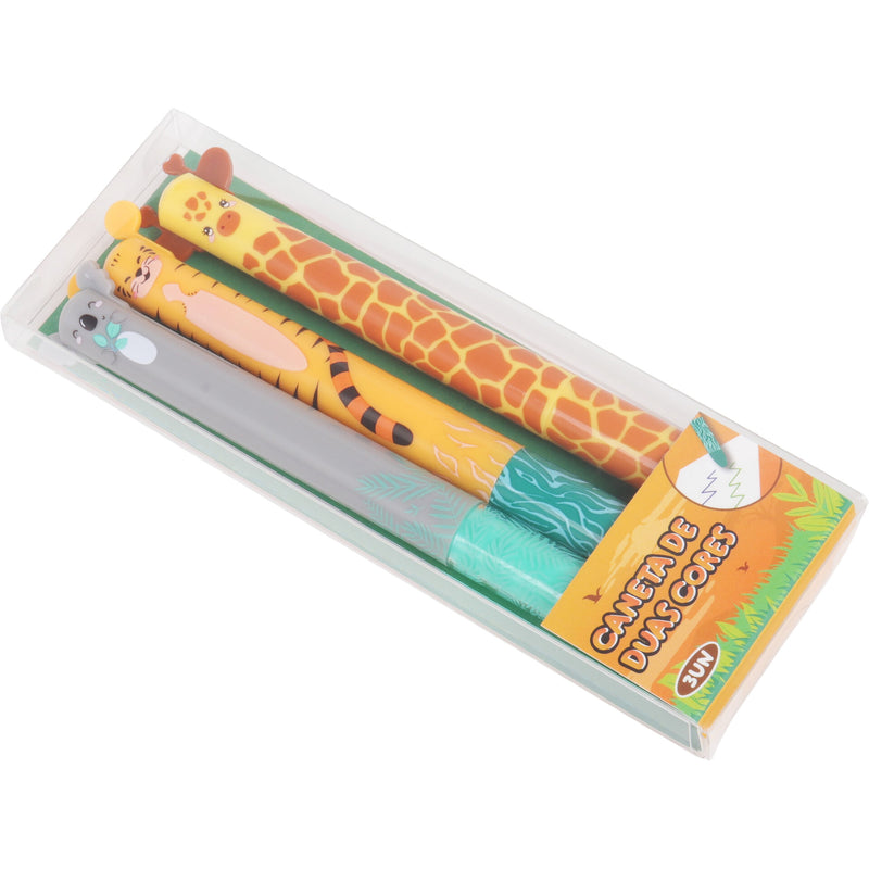 Esferográfica 2 Cores 3Unidades