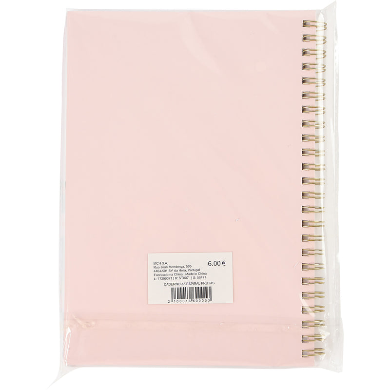 Caderno Formato A5 Espiral Frutas - Sweet Dream