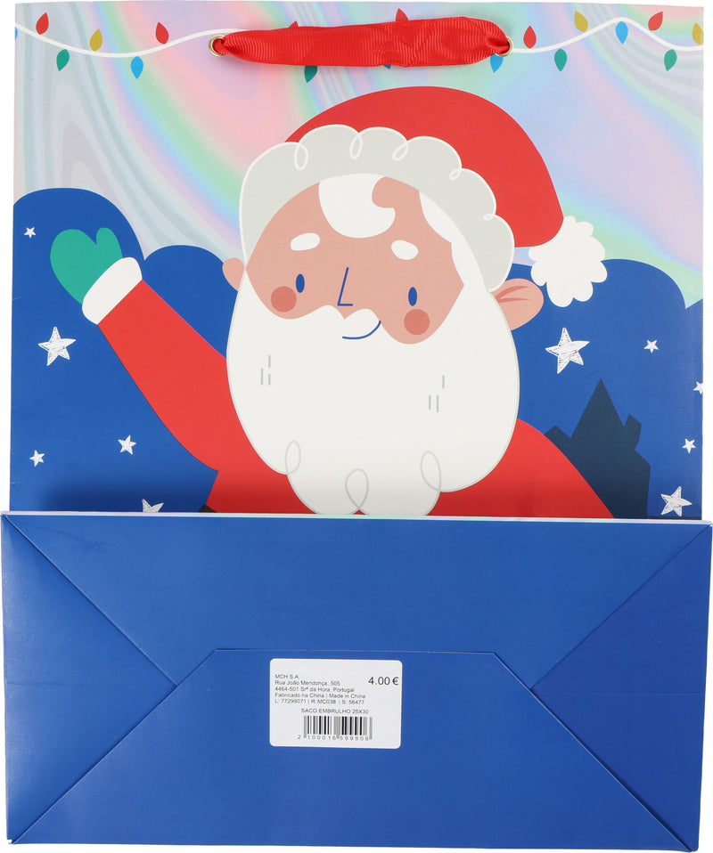 Saco Embrulho 25X30 - Pai Natal