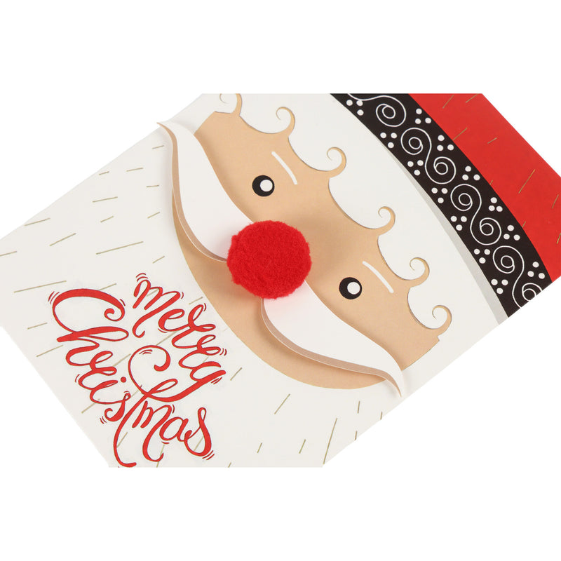 Postal Com Pompom - Pai Natal