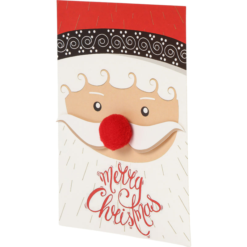 Postal Com Pompom - Pai Natal