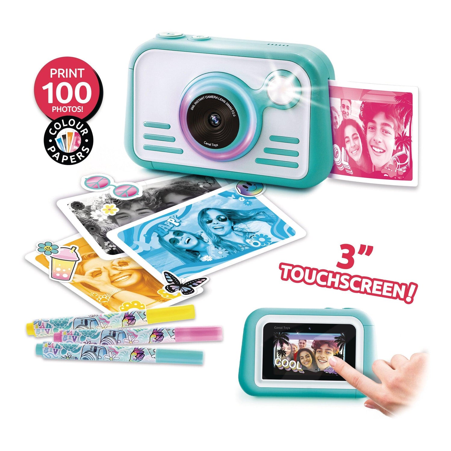Canal Toys - Máquina Fotográfica Instantânea 3 em 1