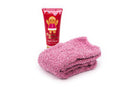 Conjunto Meias Quentes Rosa / Vermelho