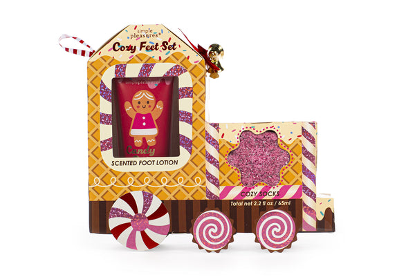 Conjunto Meias Quentes Rosa / Vermelho