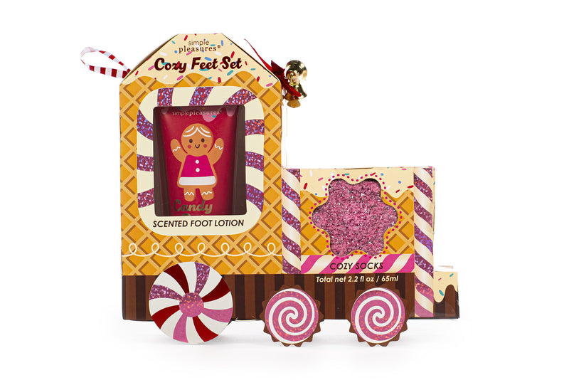 Conjunto Meias Quentes Rosa / Vermelho