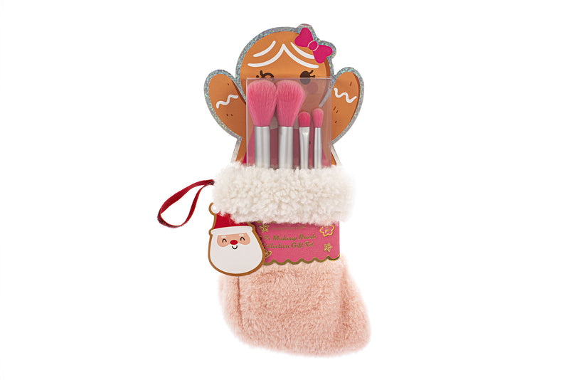 Conjunto 4 Pincéis Maquilhagem Rosa