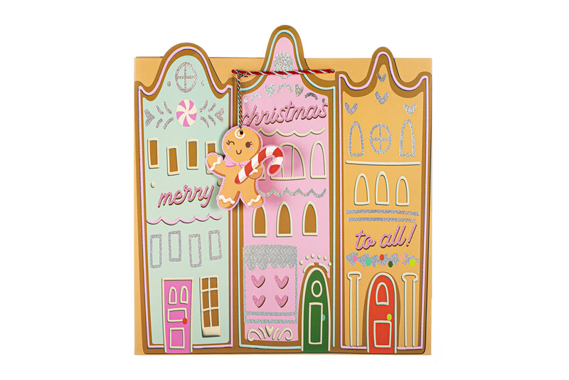 Saco Grande Presente Edifício Com Glitter