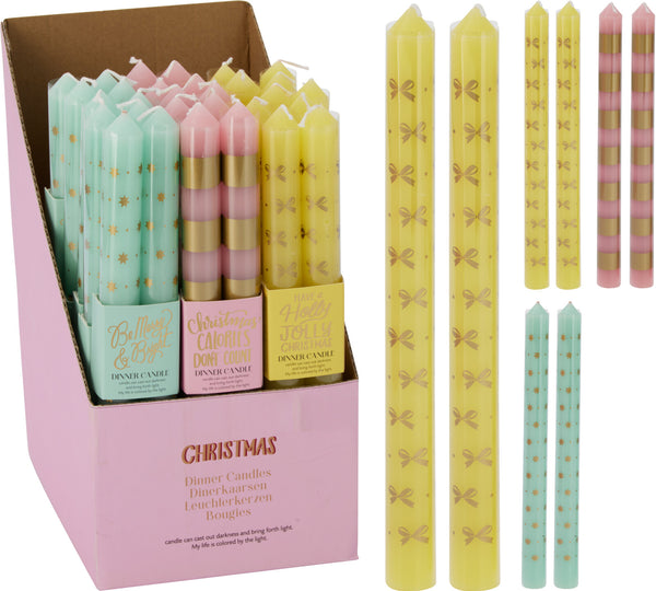Conjunto Vela Jantar 25Cm Sortido