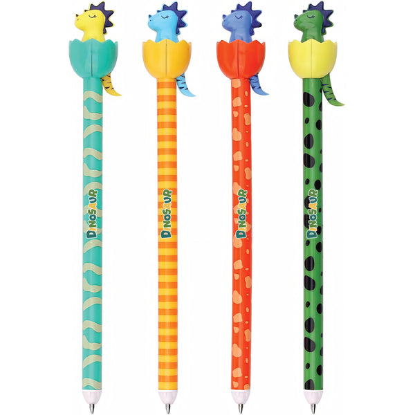 Esferográfica Apagável Azul Dinossauro Puxa Lingua