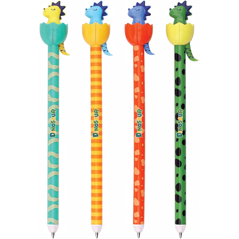 Esferográfica Apagável Azul Dinossauro Puxa Lingua