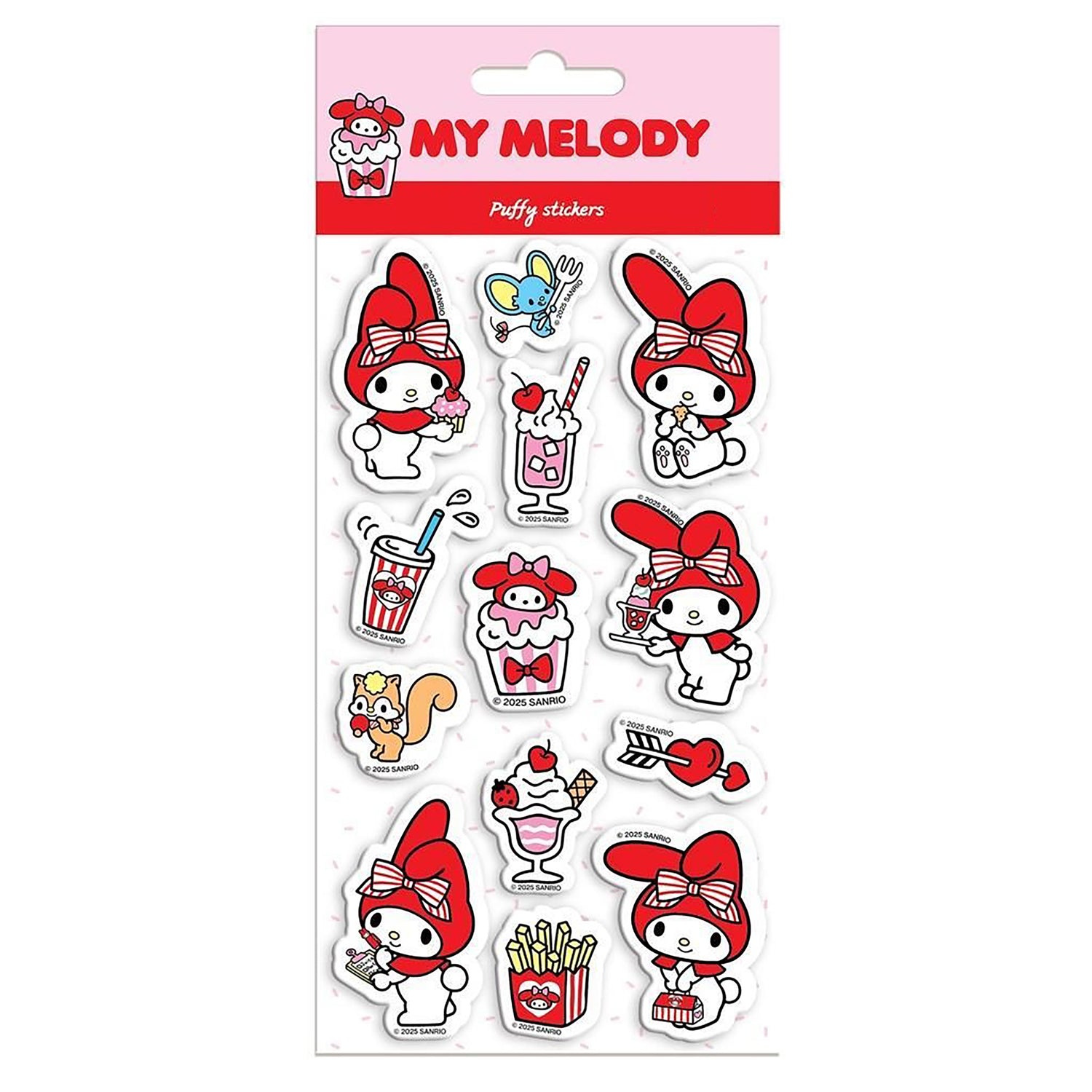 Conjunto Stickers Puffy My Melody