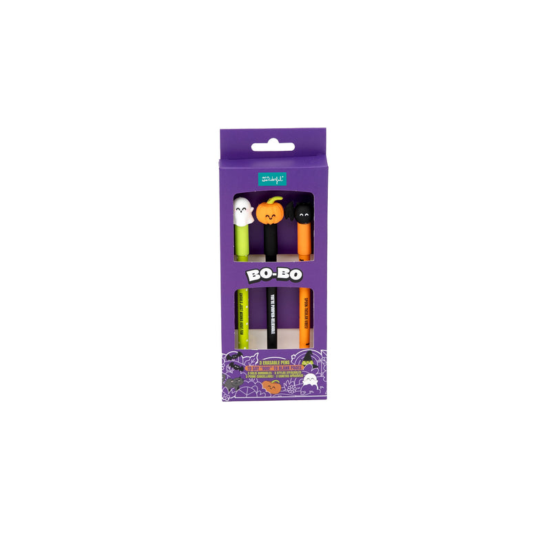 Conjunto 3 Canetas de Apagar BO-BO Halloween