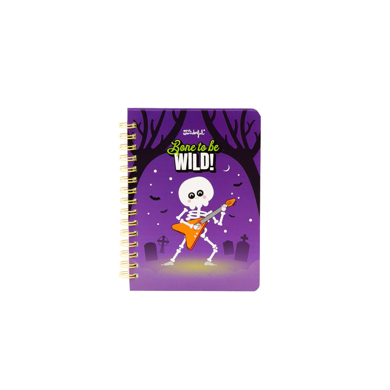 Caderno A5 Fluorescente Bone to Be Wild