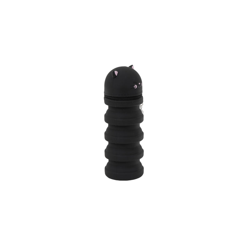 Estojo Extensível Silicone - Gato Preto