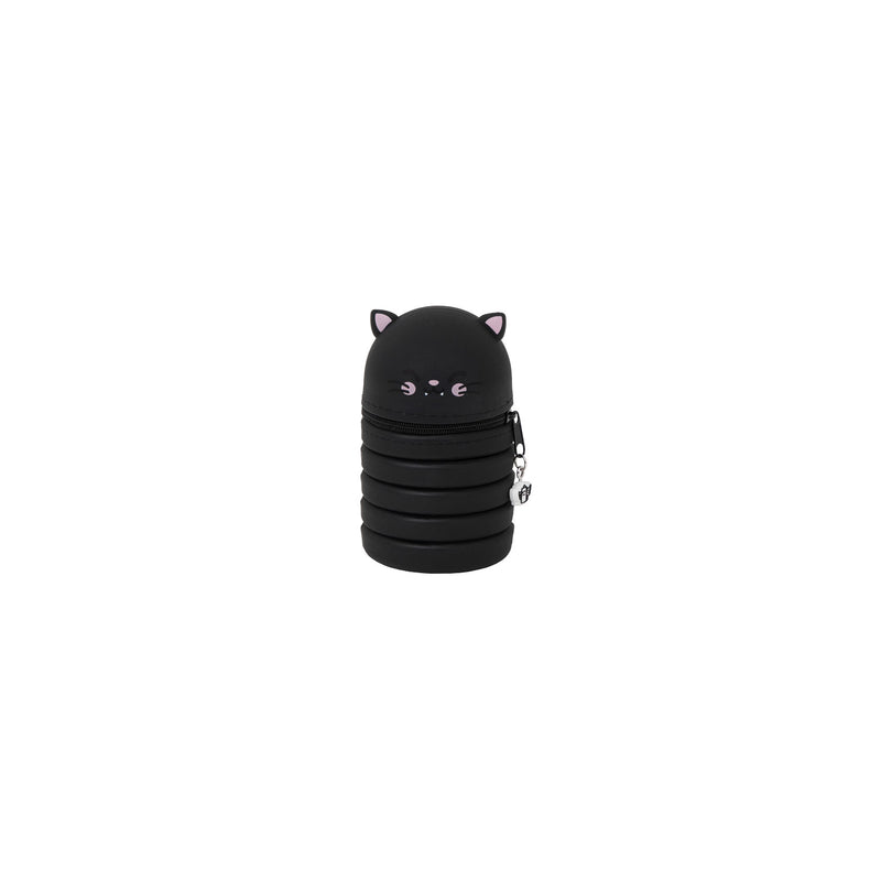 Estojo Extensível Silicone - Gato Preto