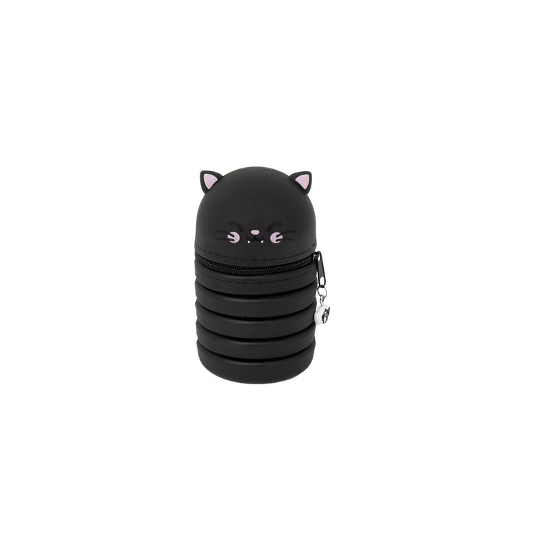 Estojo Extensível Silicone - Gato Preto