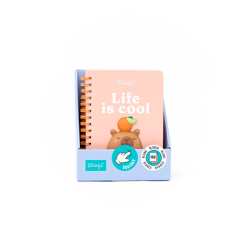 Caderno Formato A5 3D Capivara - Life Is Cool