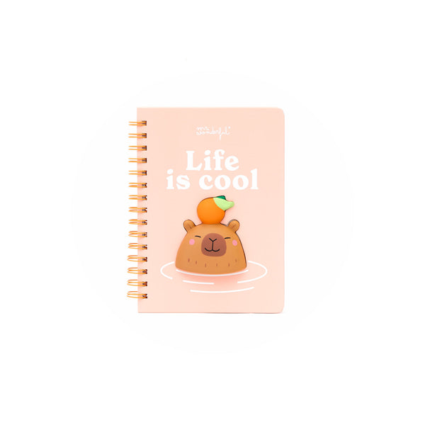 Caderno Formato A5 3D Capivara - Life Is Cool
