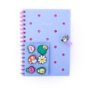 Conjunto Caderno A5, Charms E Caneta - Azul