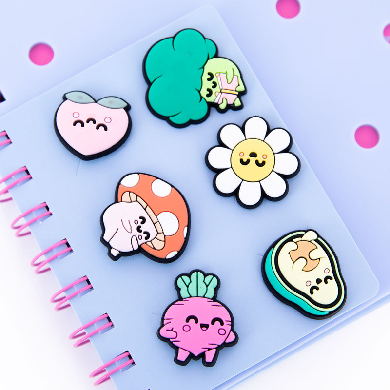 Conjunto Caderno A5, Charms E Caneta - Azul