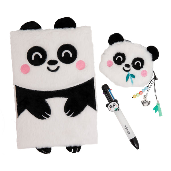 Conjunto Caderno A5, Bolsa, Caneta Ap - Panda