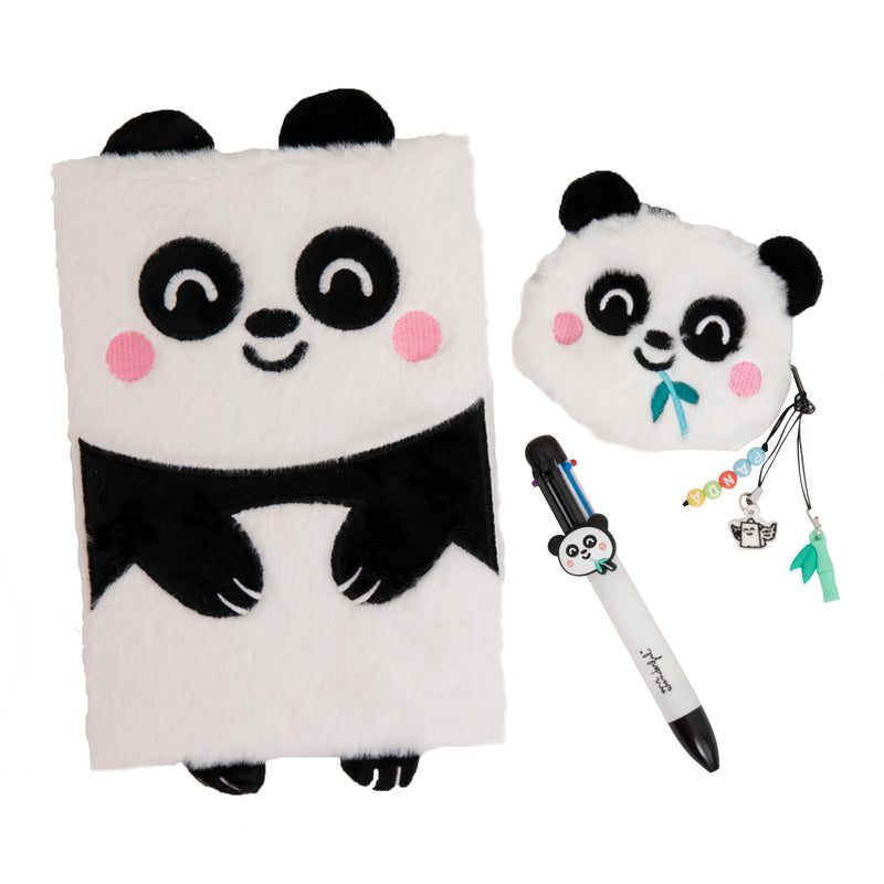 Conjunto Caderno A5, Bolsa, Caneta Ap - Panda