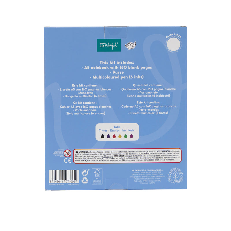 Conjunto Caderno A5, Bolsa, Caneta Ap-Capivara