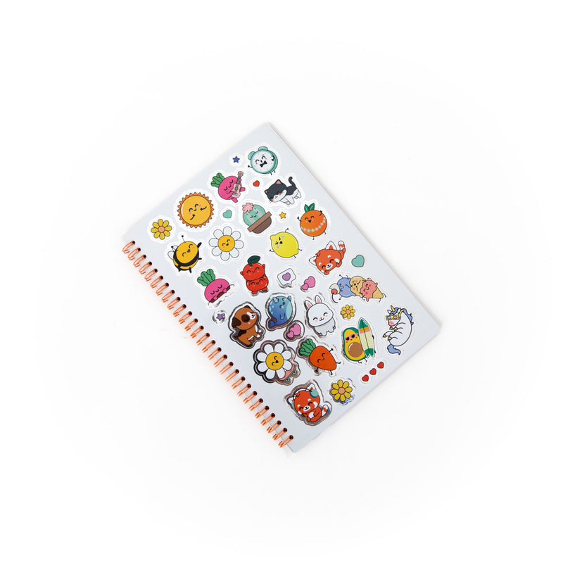 Livro Pintar, Marcadores, Stickers -Life