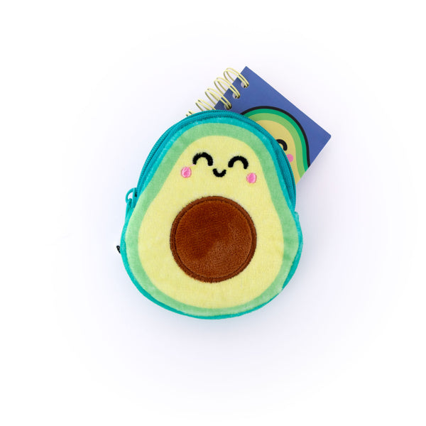 Bolsa E Porta-Chave,Minicaderno -Abacate