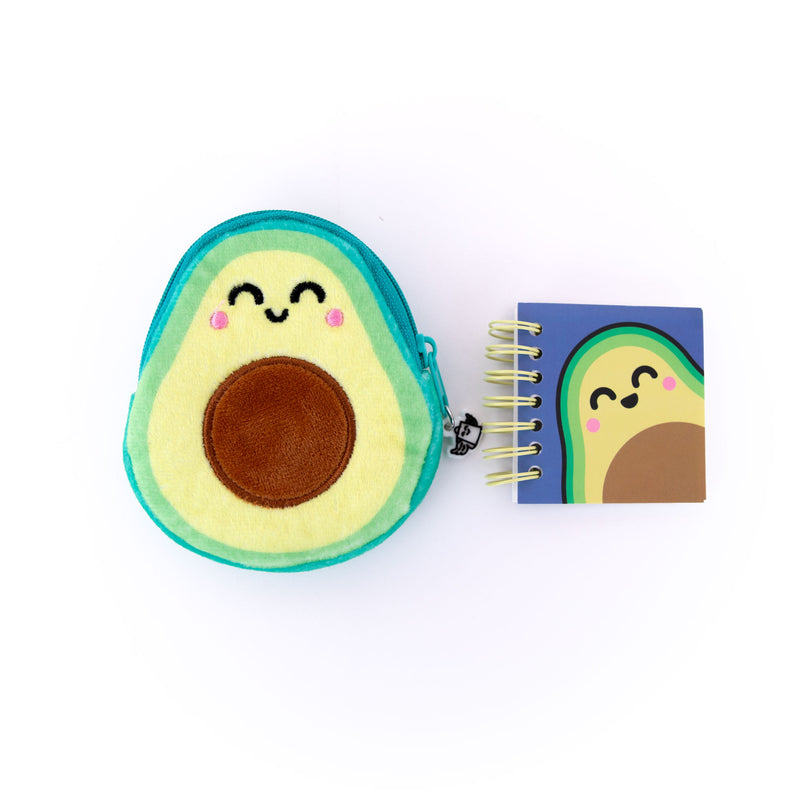 Bolsa E Porta-Chave,Minicaderno -Abacate