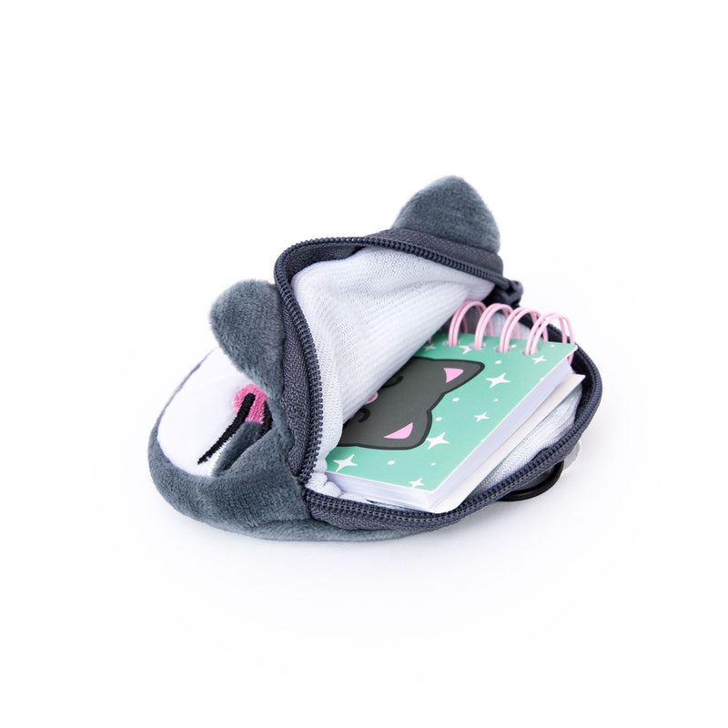 Bolsa E Porta-Chave,Minicaderno - Gato