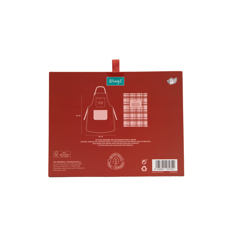 Conjunto Avental + Livro Receita - Margem Erro