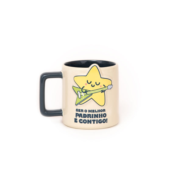 Caneca 3D Estrela - Padrinho É Contigo!