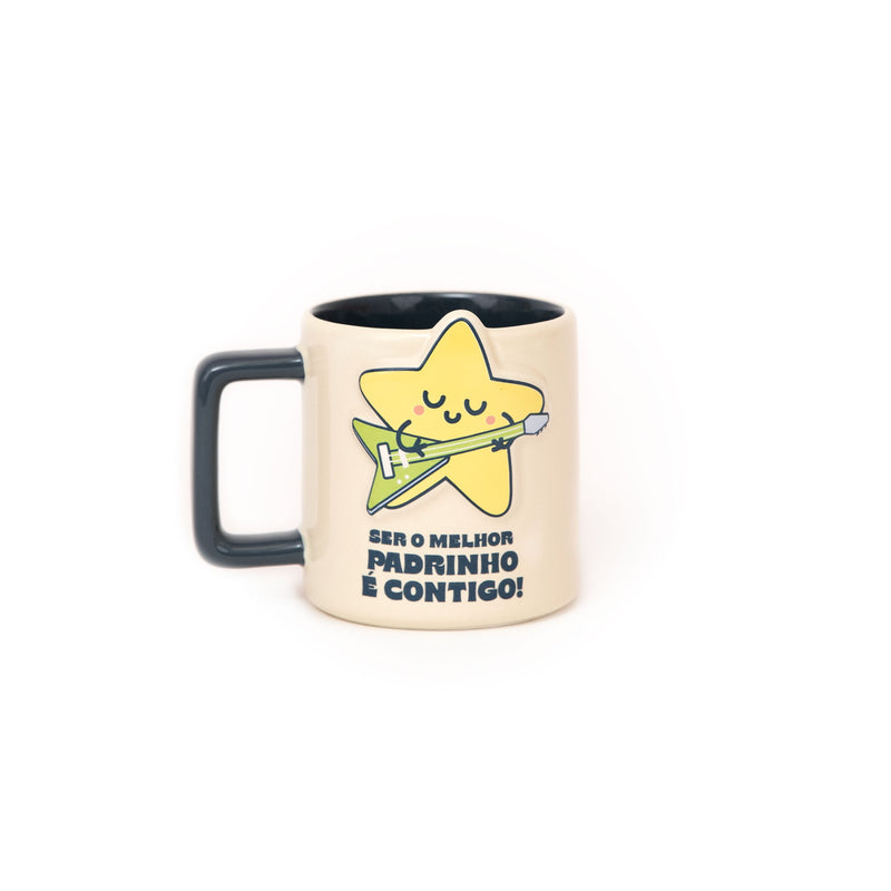 Caneca 3D Estrela - Padrinho É Contigo!