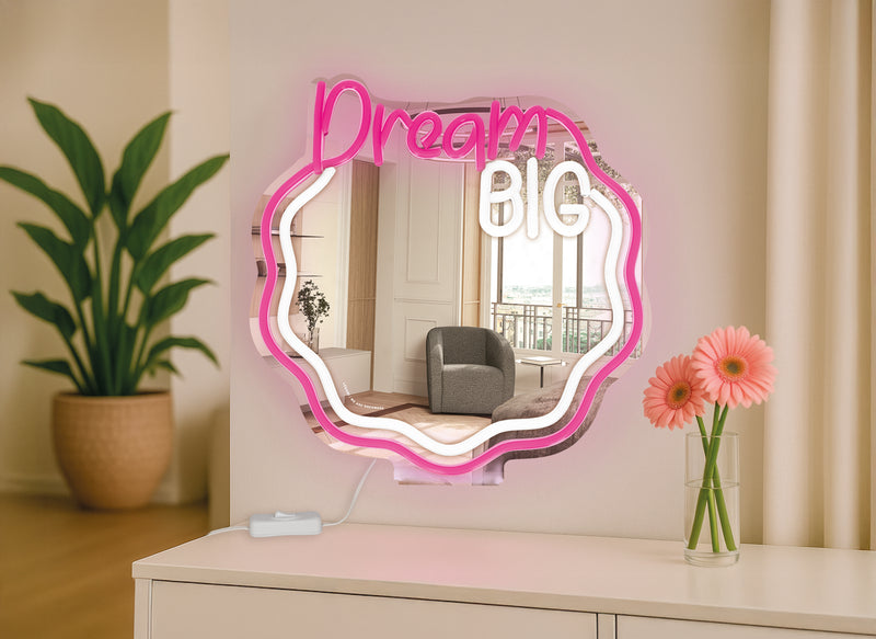 Espelho Led Néon - Sonha Grande