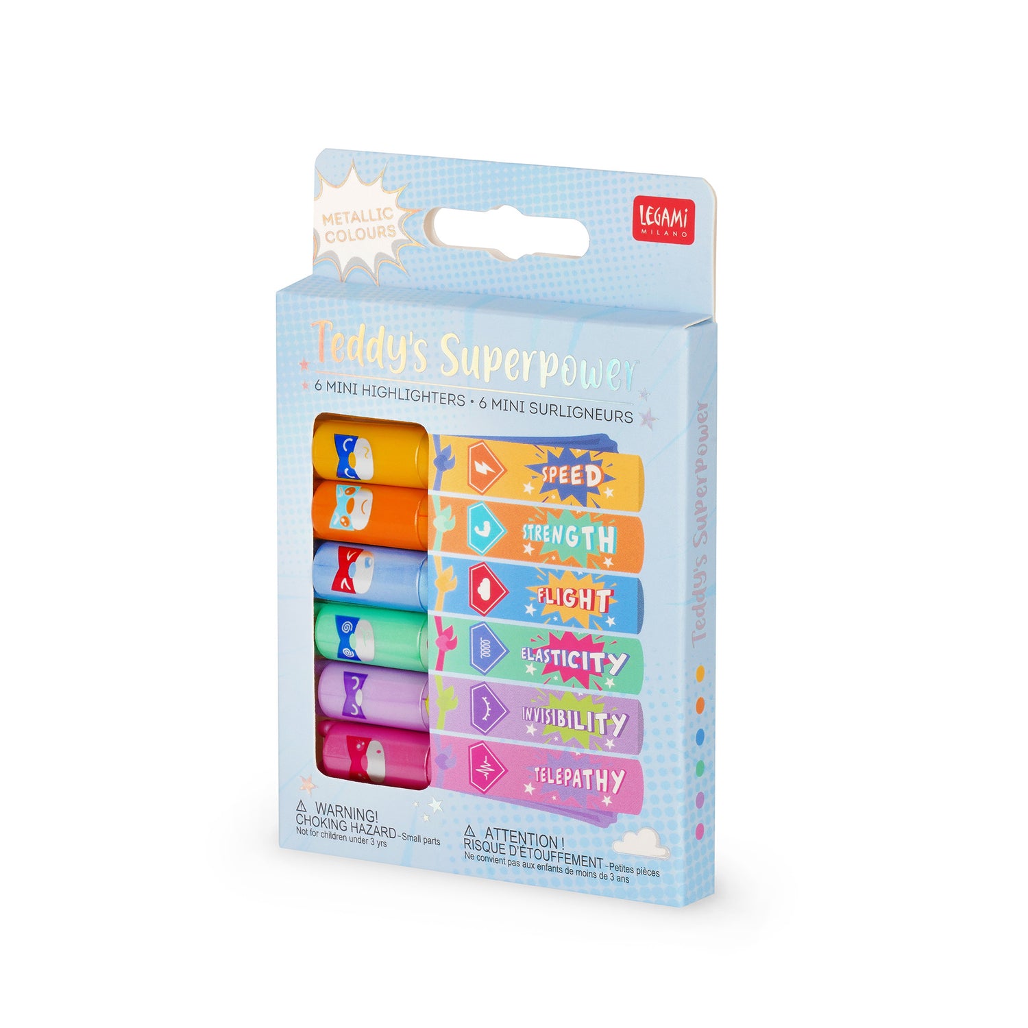 Conjunto 6 Mini Marcadores - Super Ursinho
